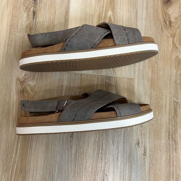 TOMS Marisa Dusty Gold Star Suede Sandal Women’s Size 10 - Picture 8 of 10